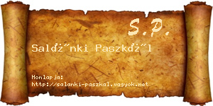 Salánki Paszkál névjegykártya